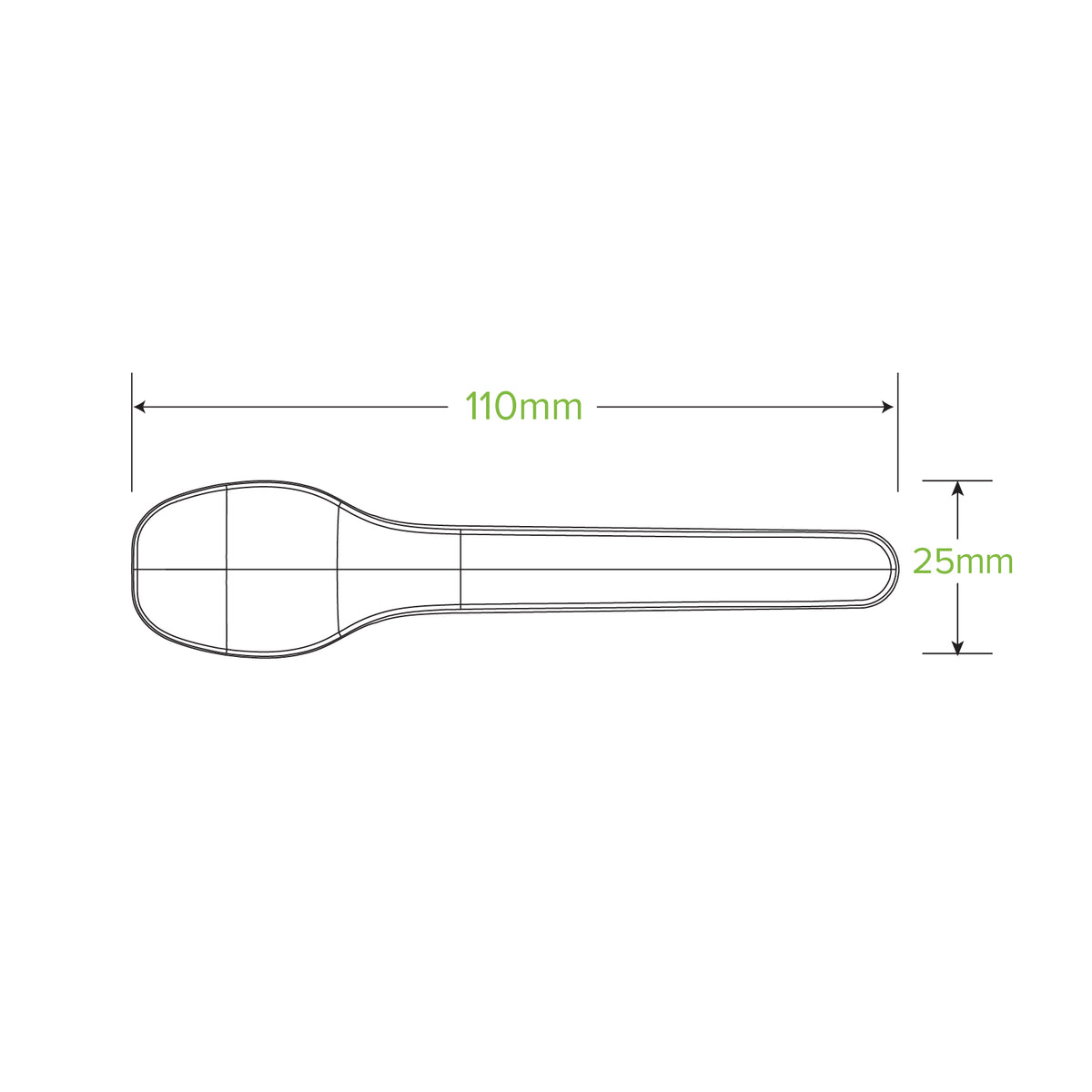 BioPak 11cm Plant Fibre Disposable Teaspoon | Paper Lane Packaging